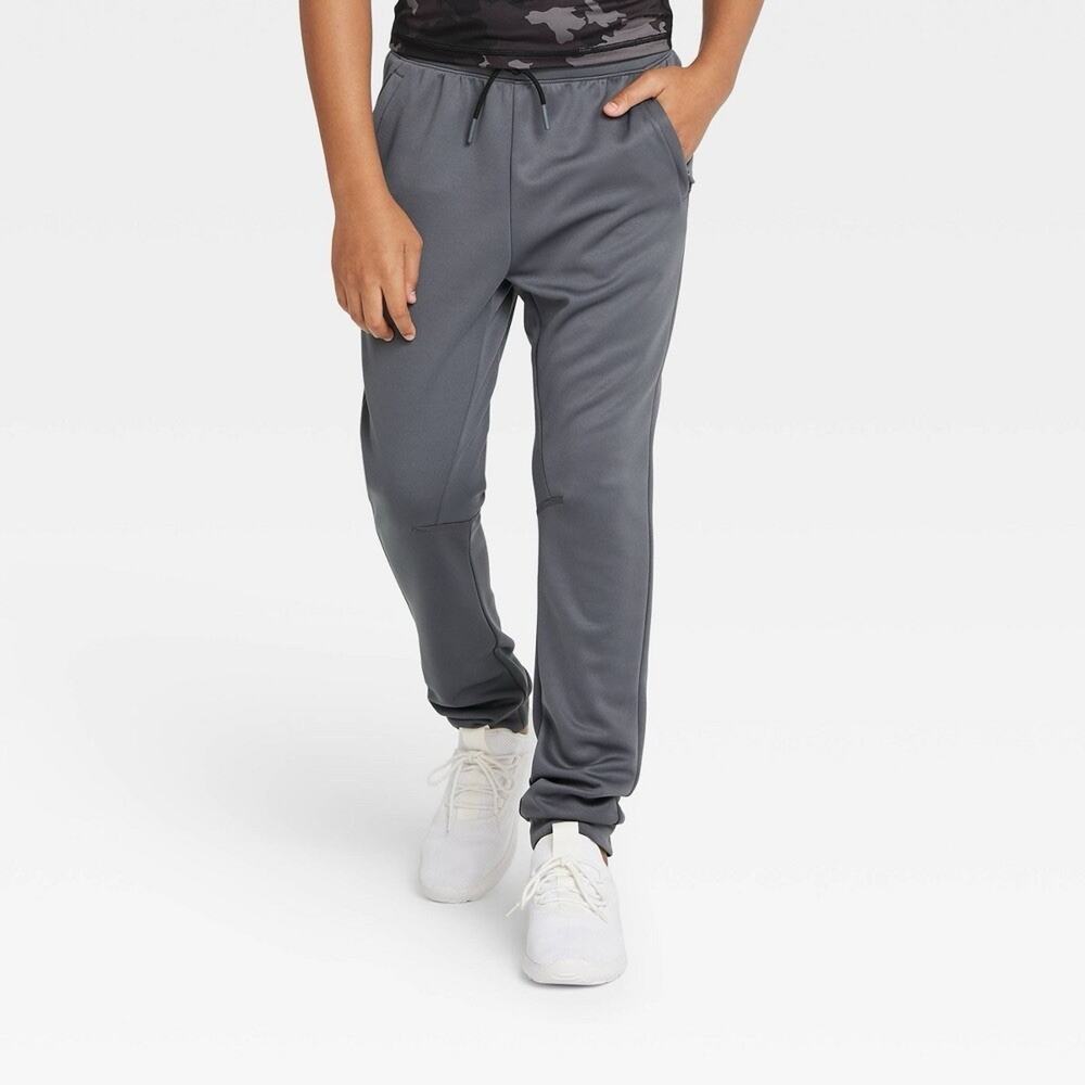 Boys All in Motion Fleece Jogger Pants Size M (8) Gray NWT